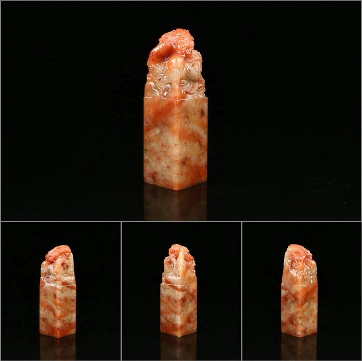 龍戲珠壽山石印章，獨具匠心印章圖片