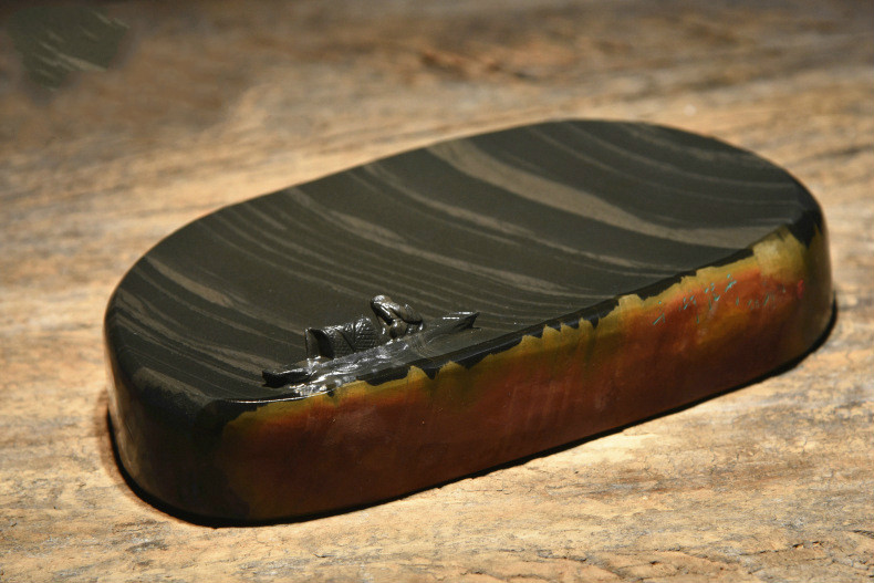 金皮籽簡(jiǎn)樸硯臺(tái)，自然意境中國(guó)硯臺(tái)