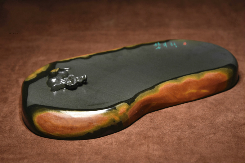 金皮籽簡(jiǎn)樸硯臺(tái)，自然意境中國(guó)硯臺(tái)