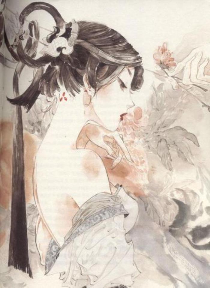 凄美國畫插畫，匠心啟航閱讀詩意手繪插畫