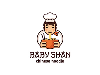 個性鮮明面條logo，精美面館簡易logo