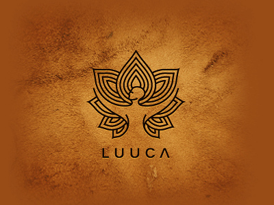 圣潔精簡蓮花logo，精品個性蓮花logo設(shè)計