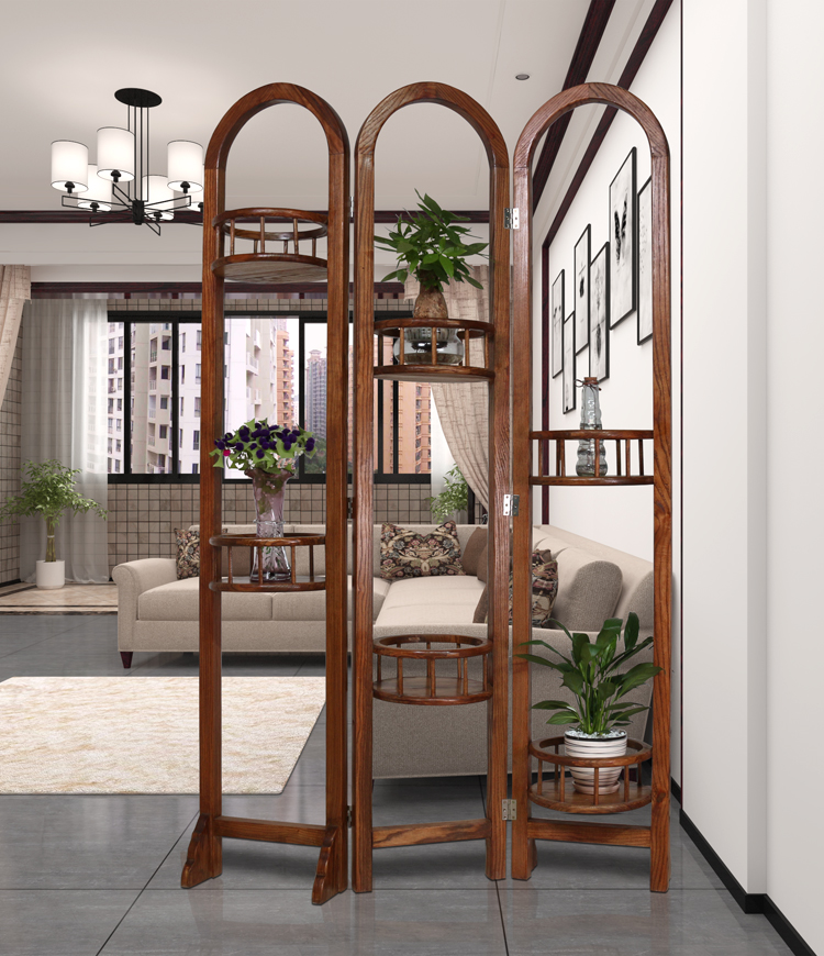 簡約花藝雅韻屏風，百搭中式屏風