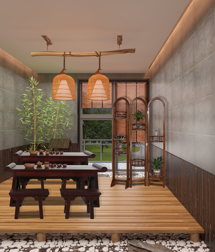 簡約花藝雅韻屏風，百搭中式屏風