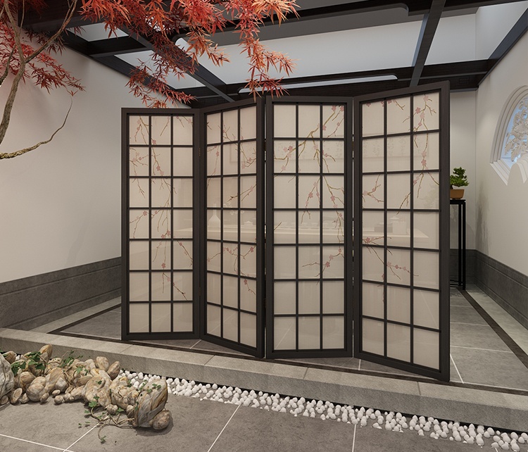 梅花油布屏風，經(jīng)典中式屏風