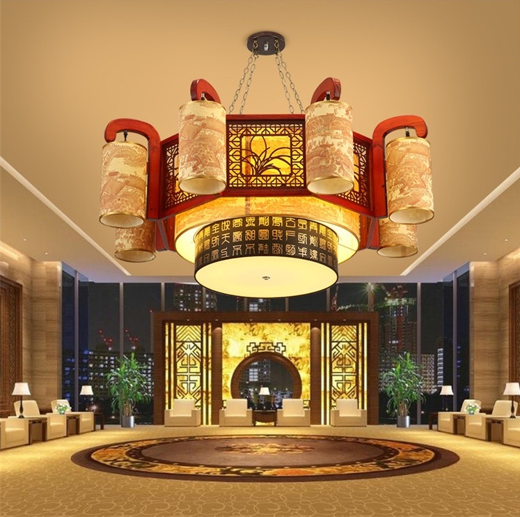 水墨國(guó)畫典雅燈具，精致雅韻燈具設(shè)計(jì)