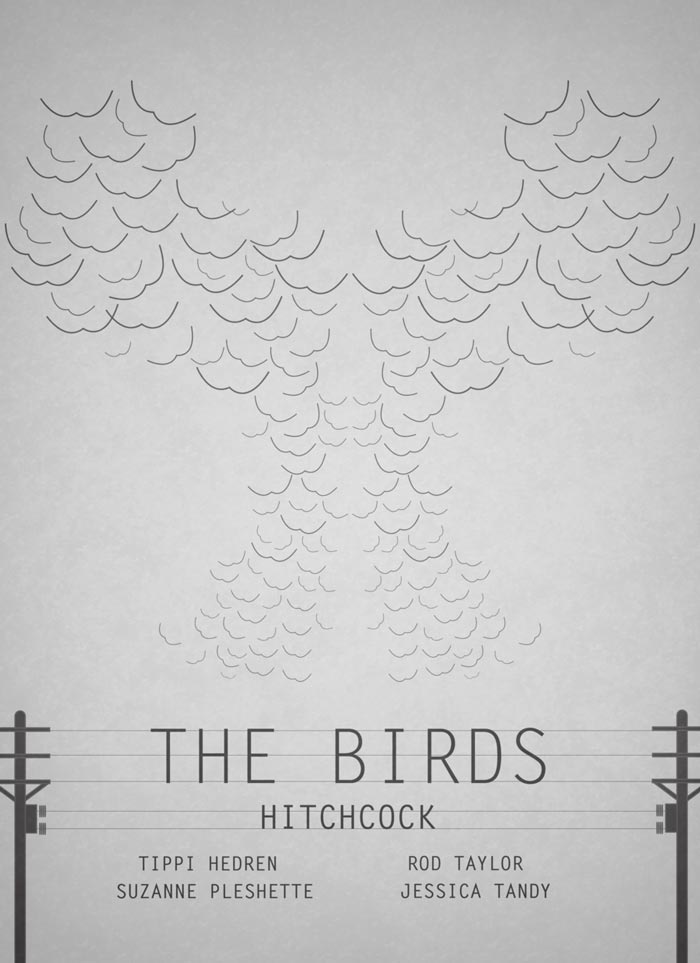 黑暗風格電影海報，簡易個性海報設計