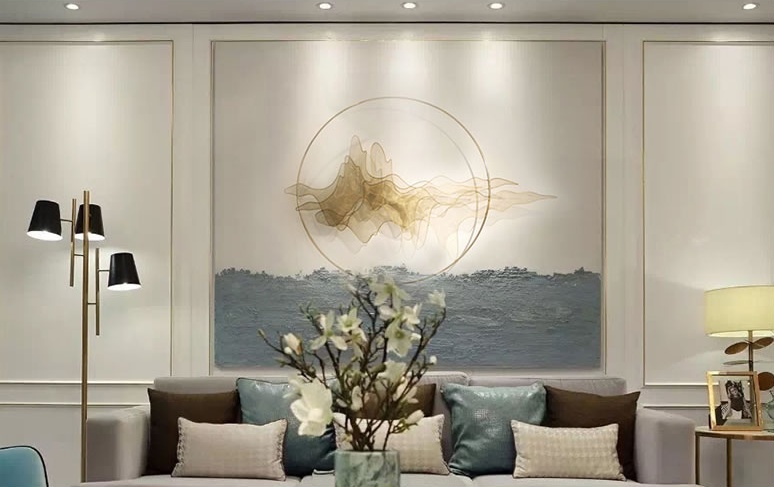 天水一色簡約工藝品，精美華貴壁掛裝飾工藝品