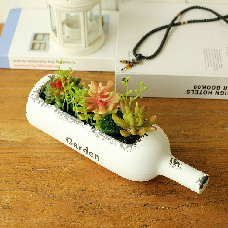 田園風(fēng)格盆景，綠意盎然盆景圖片