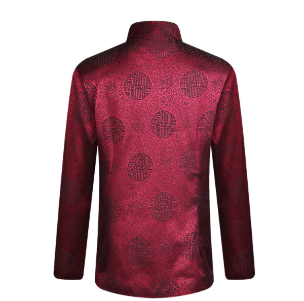 三色唐版匠心啟航閱讀老人過壽中山裝圖片