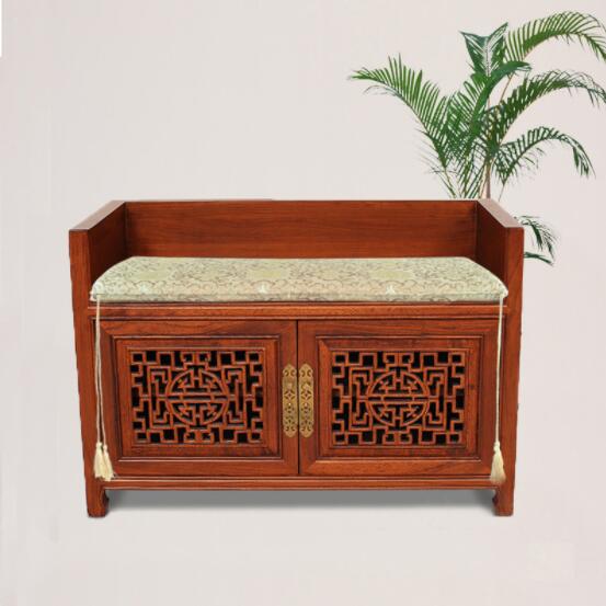 古典榆木家具，中式儲物玄關凳子