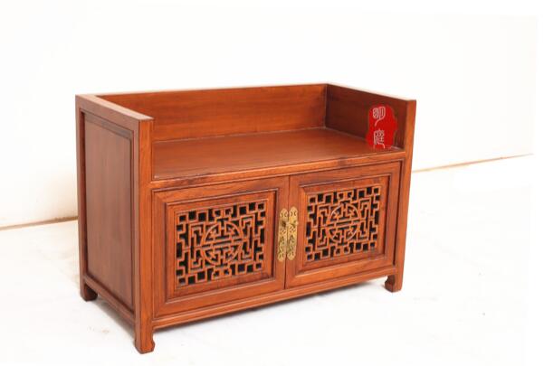 古典榆木家具，中式儲物玄關凳子