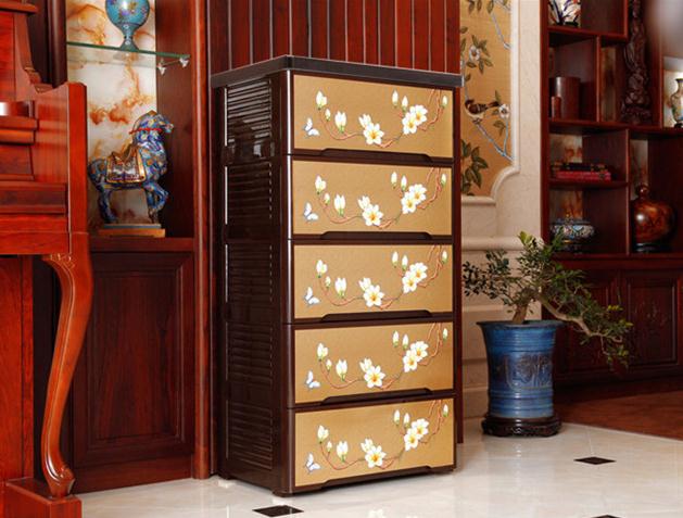匠心啟航閱讀復(fù)古儲(chǔ)物柜，多層組合整理柜五斗柜
