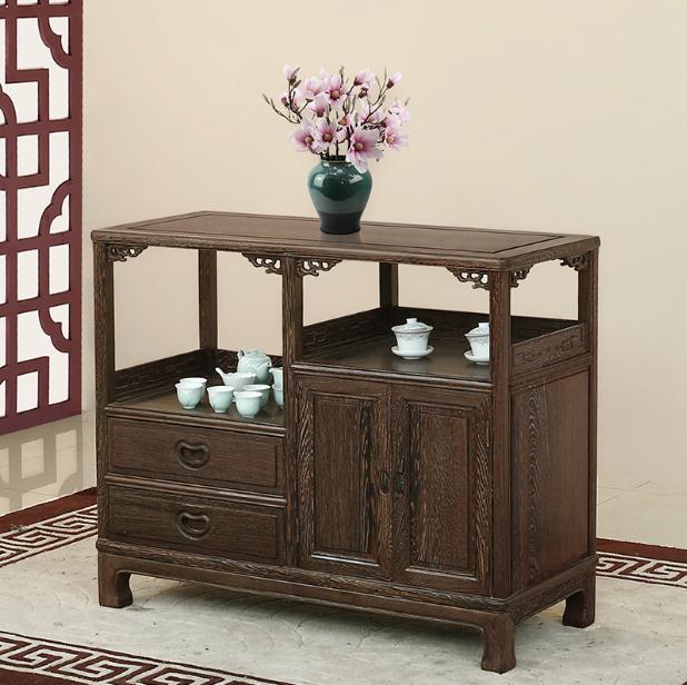 明清古典雞翅木柜子，中式仿古實木原木儲物柜