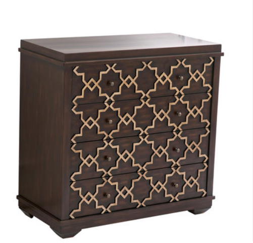 新古典實(shí)木四斗柜子，擦色工藝收納柜子