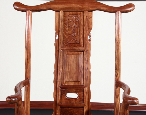 中式實木太師椅，刺猬紫檀靠背椅子