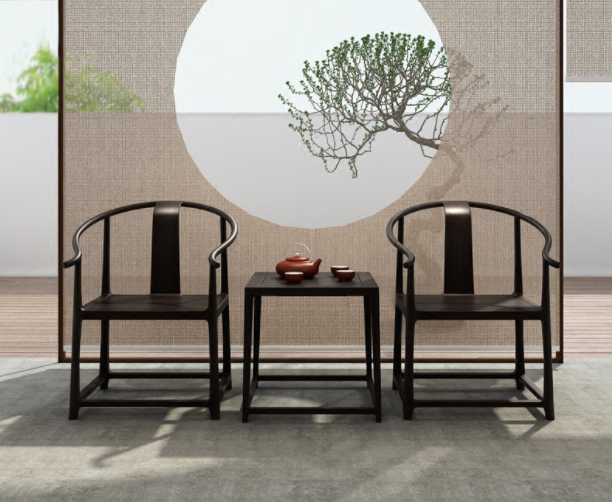 四款中式官帽椅，仿古浮雕實(shí)木椅子