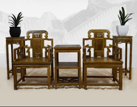 四款中式官帽椅，仿古浮雕實(shí)木椅子
