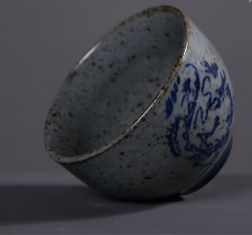 復(fù)古陶瓷一壺兩杯茶具，粗麻繩提梁壺具