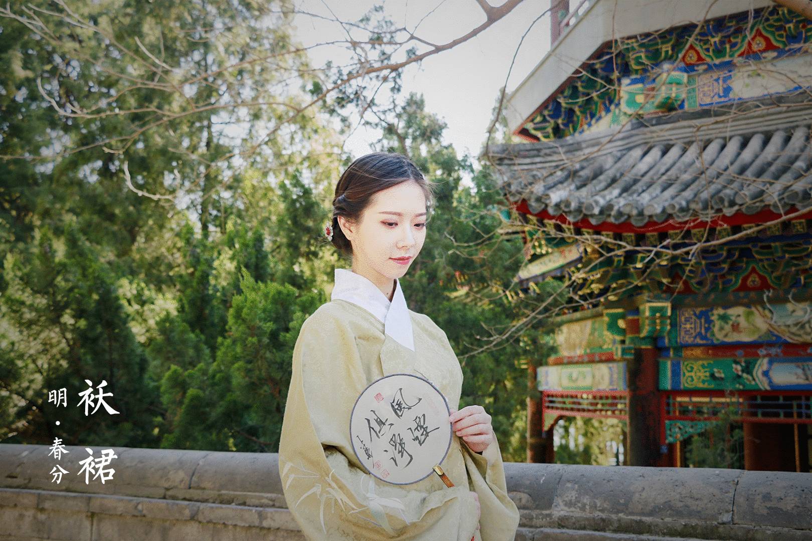 傳統(tǒng)漢服繡花交領(lǐng)襖裙襦裙