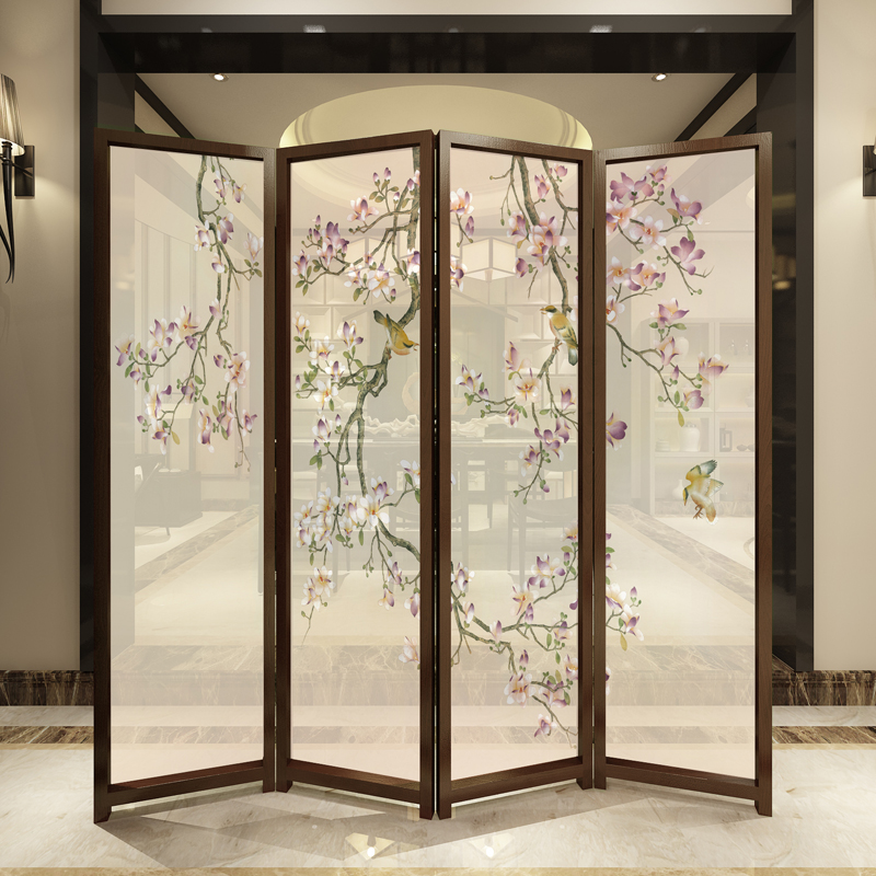 五款簡約大方屏風(fēng)，清新印花屏風(fēng)隔斷