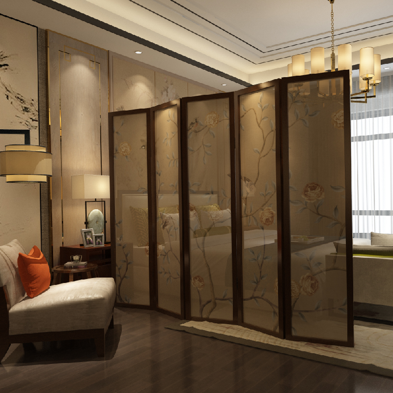 五款簡約大方屏風(fēng)，清新印花屏風(fēng)隔斷