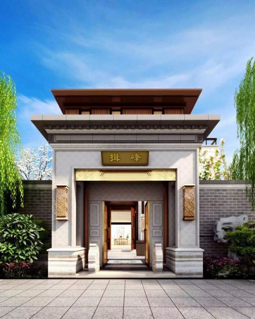 100個(gè)新中式入口，中國(guó)新中式建筑的精髓