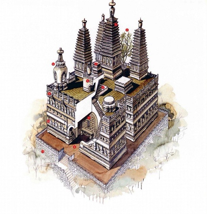 穿墻透壁，手繪中國(guó)古代經(jīng)典古建筑