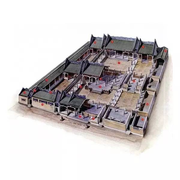 穿墻透壁，手繪中國古代經(jīng)典古建筑