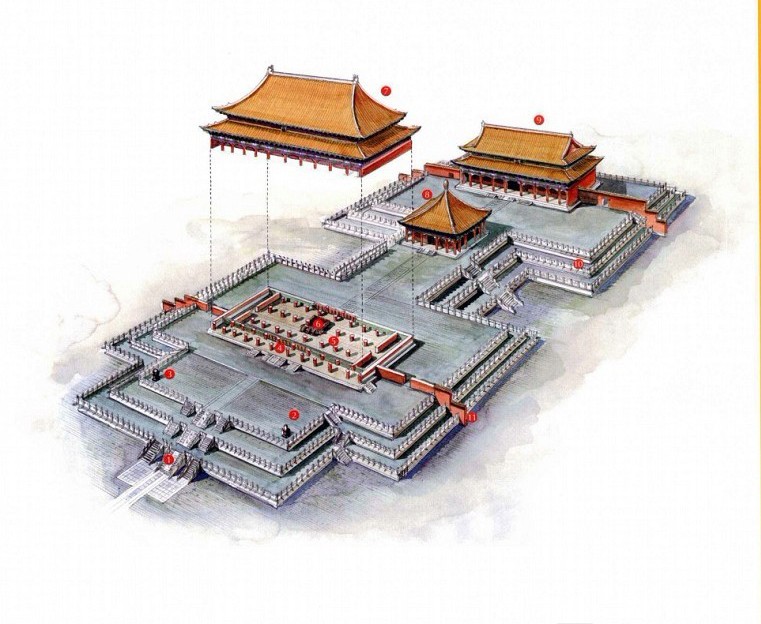 穿墻透壁，手繪中國古代經(jīng)典古建筑