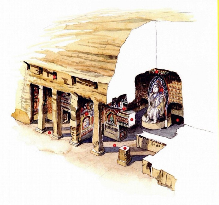 穿墻透壁，手繪中國古代經(jīng)典古建筑