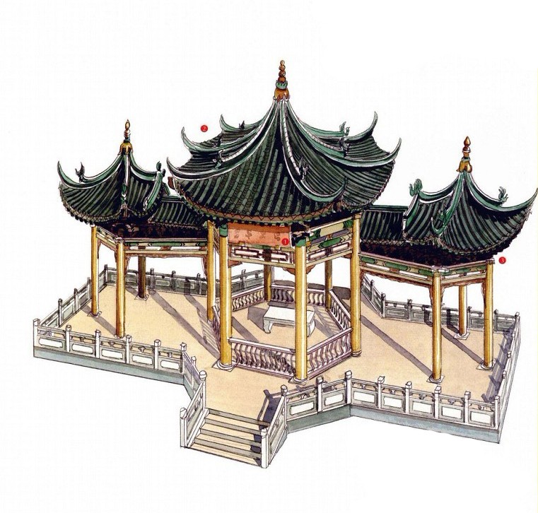 穿墻透壁，手繪中國(guó)古代經(jīng)典古建筑