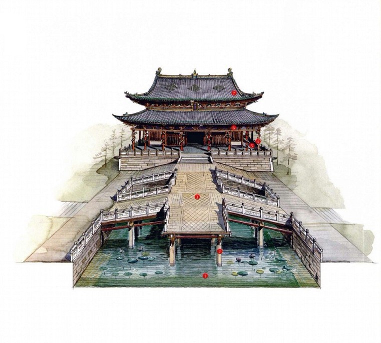 穿墻透壁，手繪中國古代經(jīng)典古建筑