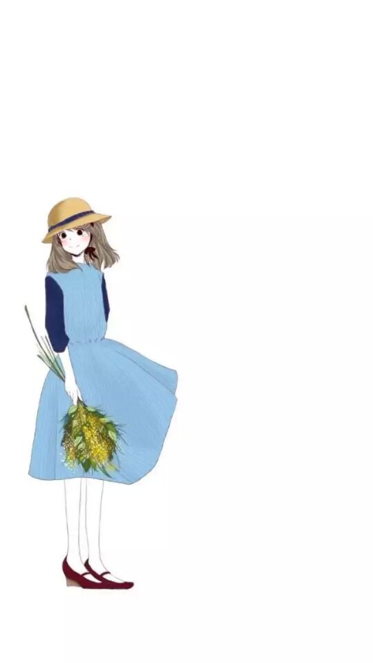 6款文藝清新唯美氣質(zhì)女孩插畫圖片