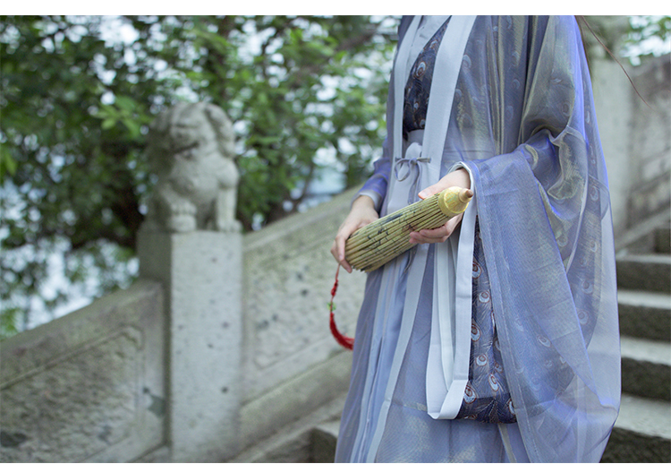 兩重衣齊腰襦裙?jié)h服，清新典雅漢服圖片