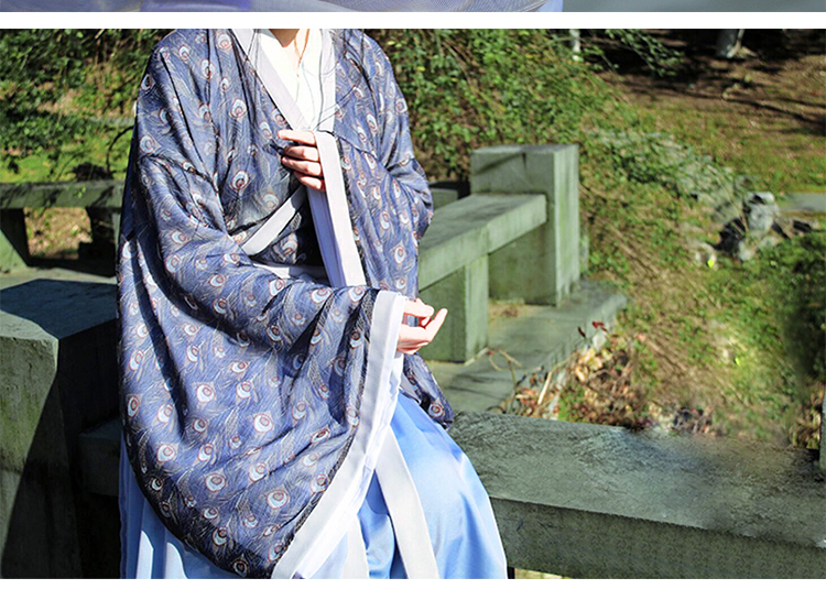 兩重衣齊腰襦裙?jié)h服，清新典雅漢服圖片