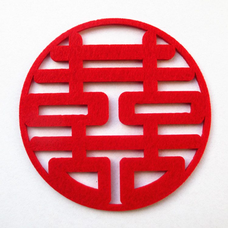 火紅的雙喜剪紙，喜慶美好的剪紙