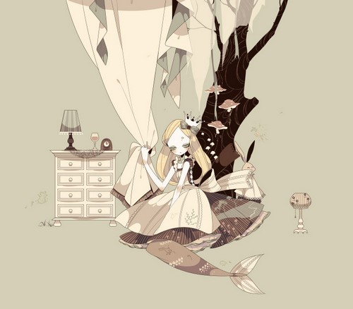 4款獨特插畫圖片，詭異風格插畫