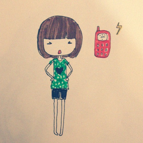 4款簡(jiǎn)單手繪插畫(huà)圖片，清新可人小女生