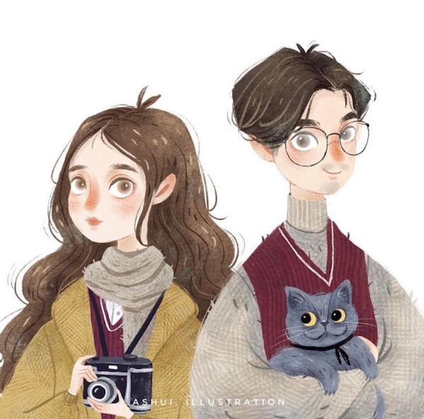 手繪插畫(huà)，適合做頭像的插畫(huà)