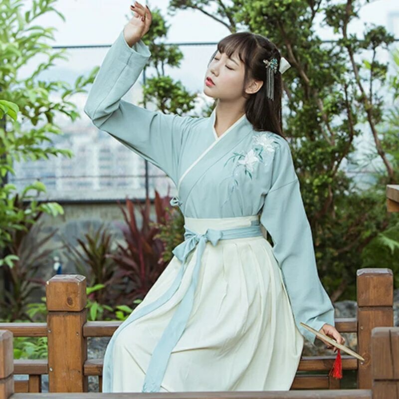 魏晉風(fēng)改良漢服古裝，漢元素夏裝襦裙圖片