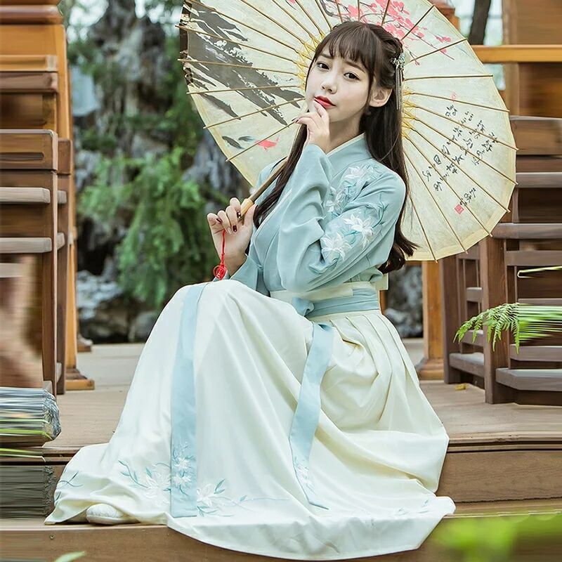 魏晉風(fēng)改良漢服古裝，漢元素夏裝襦裙圖片