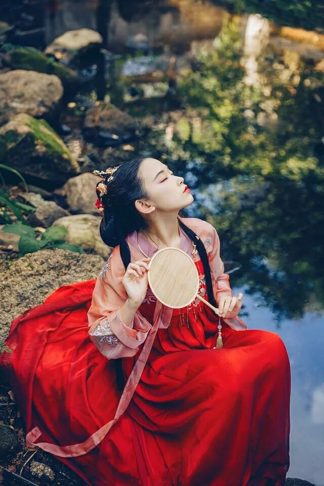 婉娘齊胸襦裙，清新淡雅漢服圖片