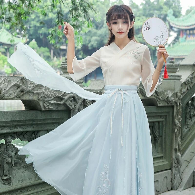 優(yōu)雅如詩(shī)，淡雅清新漢服圖片