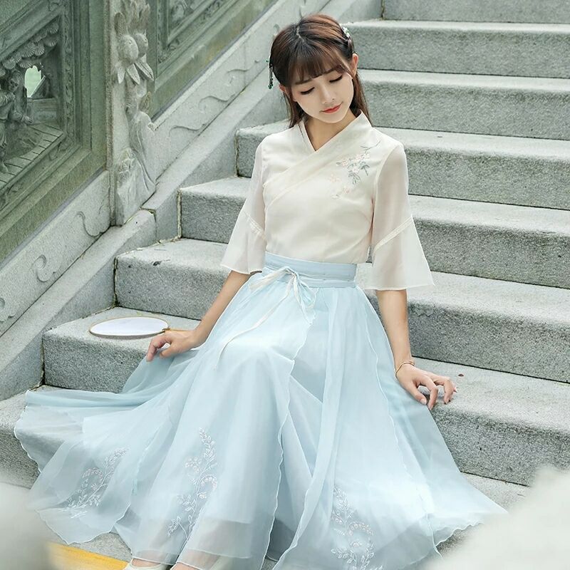 優(yōu)雅如詩(shī)，淡雅清新漢服圖片