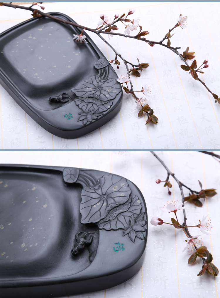 枝上花開，絕美硯臺