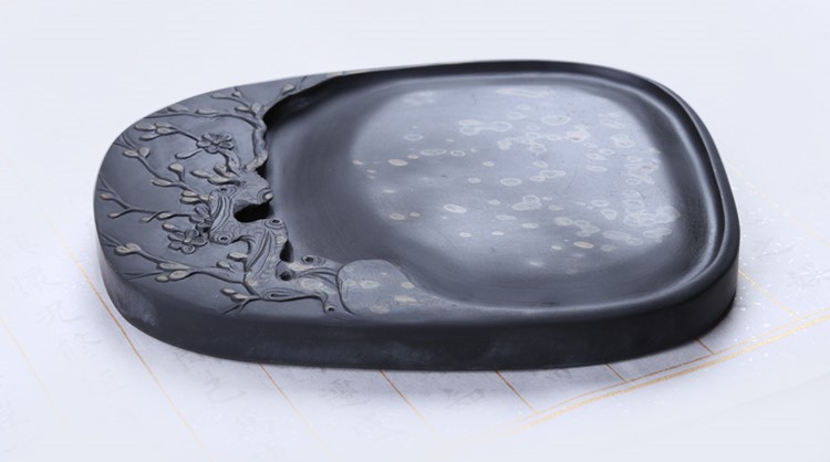 枝上花開，絕美硯臺