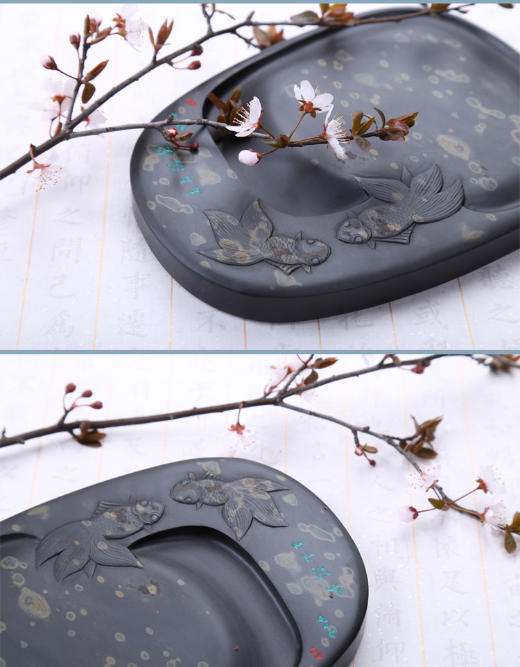 枝上花開，絕美硯臺