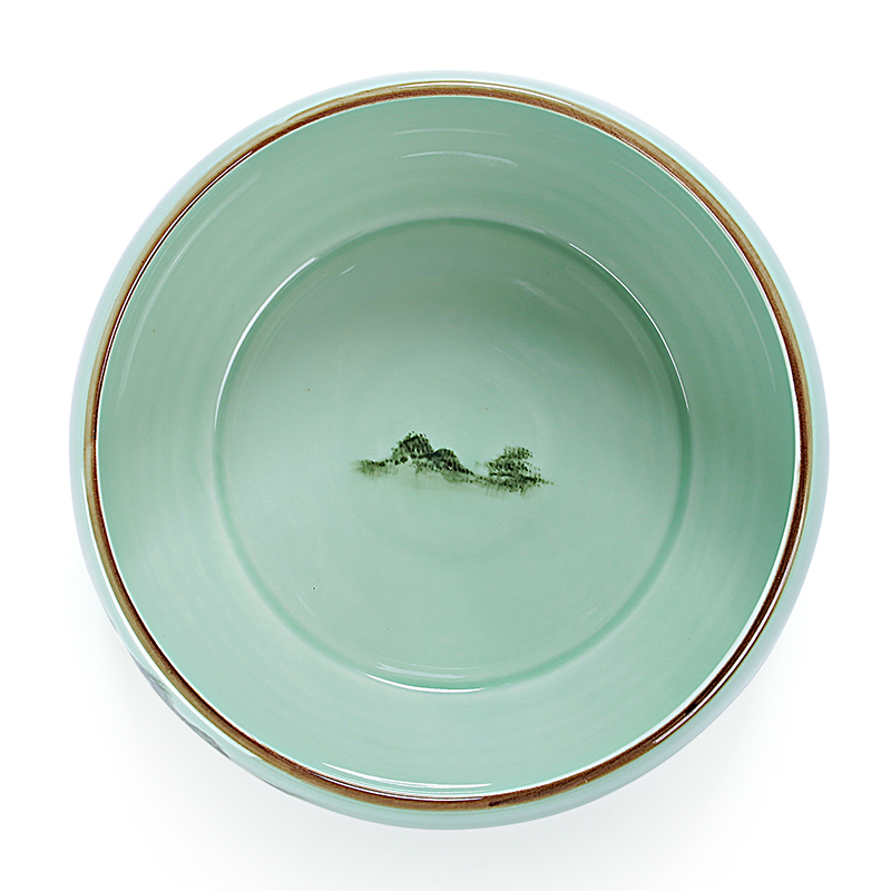 細柔堅致的天青陶瓷水盂