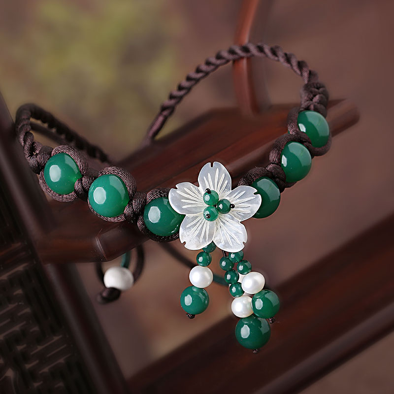 翠綠簡約瑪瑙項鏈